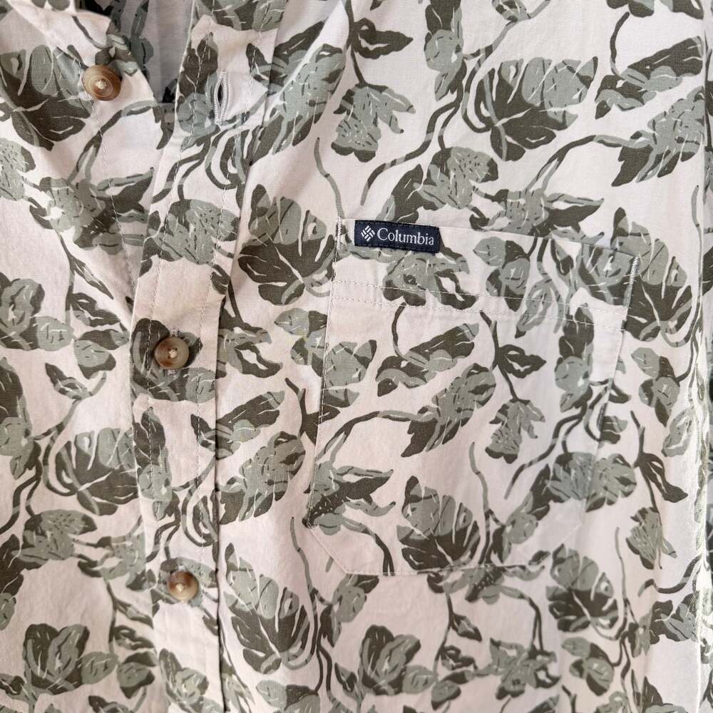 Columbia Rapid Rivers Button Down Leaf Pattern Me… - image 3
